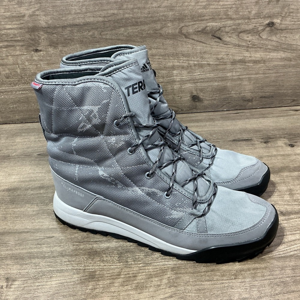 Adidas Terrex Winter Boots Lace Up Choleah Padded CP Gray S80749 Women's Size 9